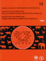 animal genetic resources information - bulletin d'information sur les ressources génétiques animales - boletín de información sobre recursos genéticos animales