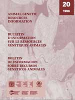 animal genetic resources information - bulletin d'information sur les ressources génétiques animales - boletín de información sobre recursos genéticos animales