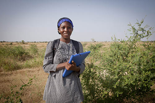 BURKINA FASO - A young microbiologist researching climate change and desertification. 