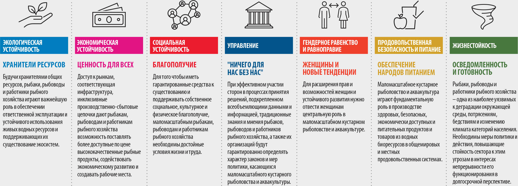 ИСТОЧНИК: ФАО. 2021. Международный год кустарного рыболовства и аквакультуры 2022. Глобальный план действий. Рим. https://www.fao.org/3/cb4875ru/cb4875ru.pdf