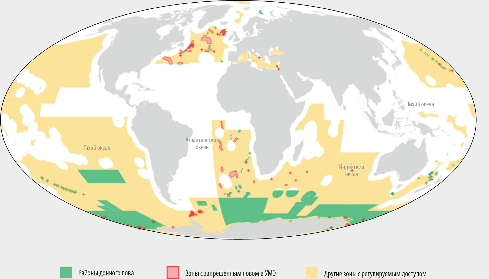 ИСТОЧНИК: база данных УМЭ, FAO. 2021c. Vulnerable marine ecosystems. См.: FAO Rome. Доступно онлайн. [по состоянию на 11 ноября 2021 года]. http://www.fao.org/in-action/vulnerable-marine-ecosystems/en