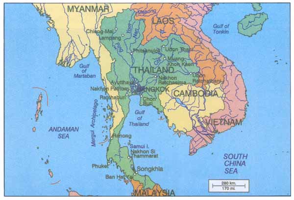 Map of Thailand