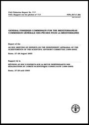 Report of the Ad Hoc Meeting of Experts on the Independent Appraisal         of the Achievements of the Scientific Adivsory Committee (1999-2003). Rome, 27-28 August 2003