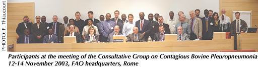 Participants at the meeting of the Consultative Group on Contagious Bovine Pleuropneumonia