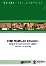 Codex Alimentarius - Report of the Thirty-First Session