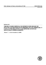 Informe del tercer Cuadro Especial de Expertos de la FAO Encargado de Evaluar las Propuestas de Enmienda de los Apendices I y II de la CITES Relativos a las Especies Acuaticas Explotadas Comercialmente.