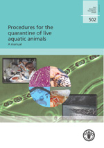 Procedures for the quarantine of live aquatic animals