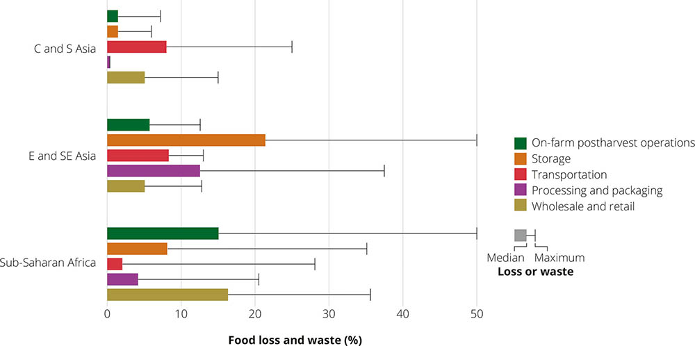 Adapted from FAO (2019) p. 26. Based on 660 observations. Excludes outliers.