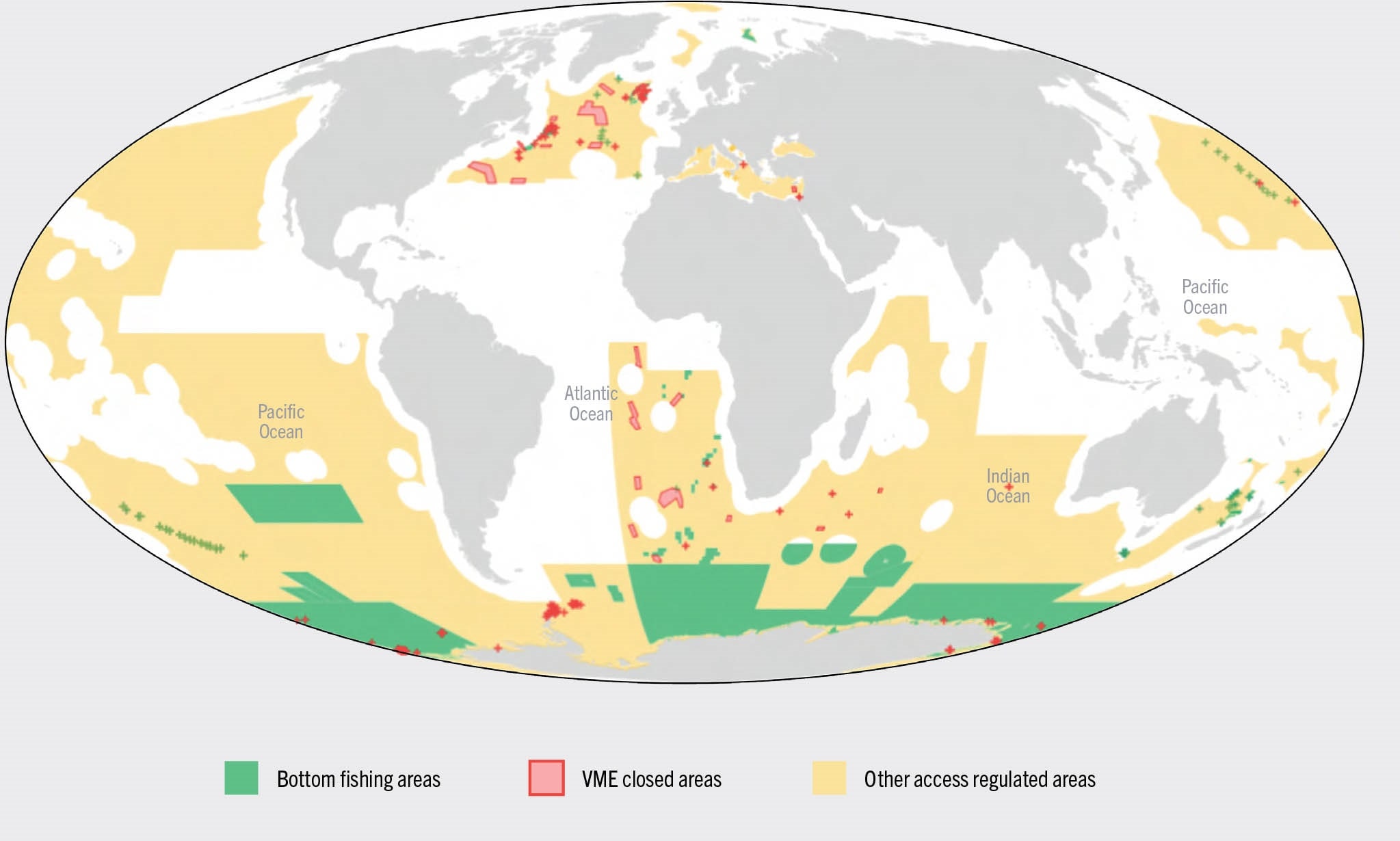 SOURCE: VME Database: FAO. 2021c. Vulnerable marine ecosystems. In: FAO. Rome. Cited 11 November 2021. www.fao.org/in-action/vulnerable-marine-ecosystems/en