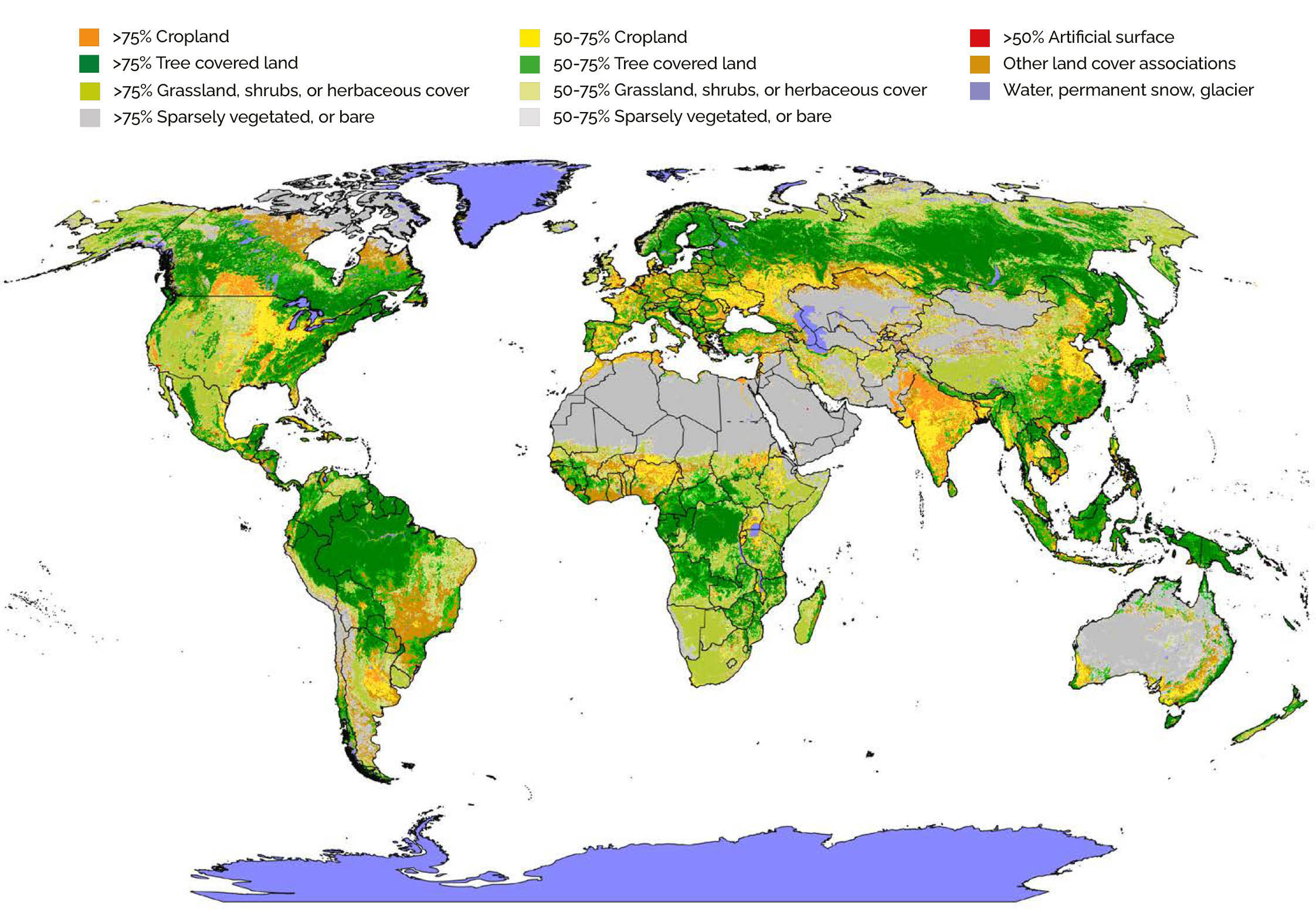 Source: FAO and IIASA, 2021 modified to comply with UN, 2021.