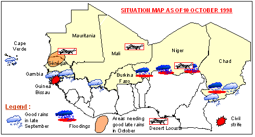 Sensitive Map of the Sahel countries