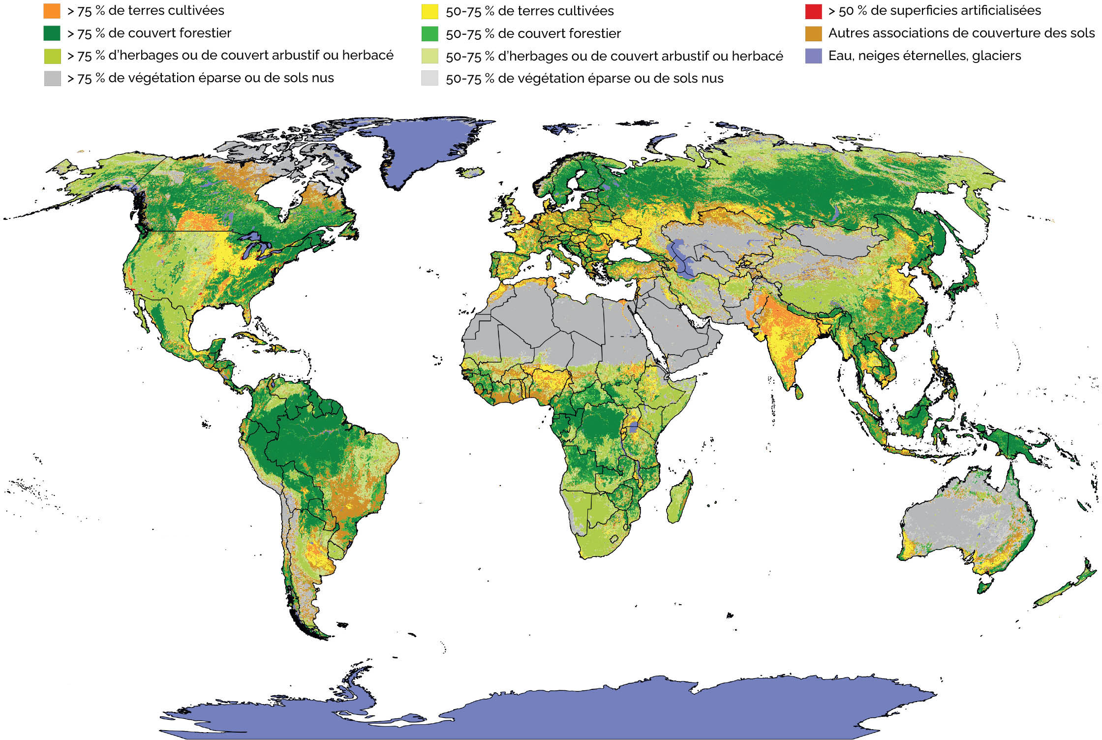 Source: FAO et IIASA, 2021, modifiée pour être mise en conformité avec UN, 2021.