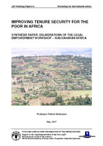 IMPROVING TENURE SECURITY FOR THE POOR IN AFRICA - SYNTHESIS PAPER